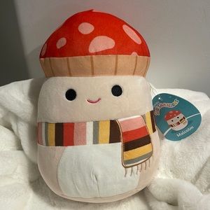❤️3/$25-Squishmallows Malcolm the mushroom with Scarf